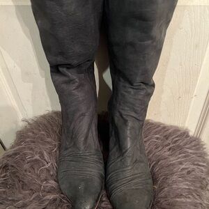 Women's Black Leather Boots